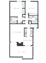 2 Beds, 2 Baths Model floor plan